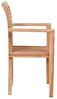 2tlg. Set Teak Armlehnstuhl LETAK Natural Gartenstuhl Stuhl Holzstuhl Bild 5