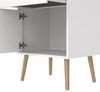 Dmora - Nachttisch Theodora, Niedrige Kommode, Tisch, Multifunktionaler Nachttisch, 50x39 h72 cm, Weiß Bild 5