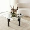 Dmora Couchtisch Psamathe 80 x 80 x 40h cm Schwarz Zeitschriftenhalter Bild 4