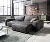 Ecksofa Lanzo 230x155 cm Lederimitat Vintage Anthrazit Recamiere variabel Bild 2