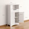 Bealife Badezimmerschrank, Badezimmer-Aufbewahrungsschränke mit großer Schublade, 2 Türen mit verstellbaren Regalen für Badezimmer, Wohnzimmer, Schlafzimmer, 108 x 60 x 30 cm, Weiß Bild 3