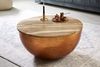 riess-ambiente Couchtisch ORIENT STORAGE Ø60cm natur / kupfer · Wohnzimmertisch mit Stauraum (Einzelartikel, 1-St), Metall-Korpus · rund · mit Fach · Hammerschlag Design · Handarbeit Bild 2