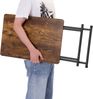 HOOBRO Beistelltisch Klappbar, Extra Groß Sofatisch, verstellbare Höhe Klapptische, 60 x 40 x 60 cm, TV Tray im Industriestil, Tablett Tisch, Snack Tisch, einfach montierbar, Dunkelbraun EBF16BZ01 Bild 4