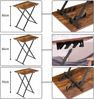 HOOBRO Beistelltisch Klappbar, Extra Groß Sofatisch, verstellbare Höhe Klapptische, 60 x 40 x 60 cm, TV Tray im Industriestil, Tablett Tisch, Snack Tisch, einfach montierbar, Dunkelbraun EBF16BZ01 Bild 3