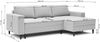 Selsey - Nalika L-förmiges Eckschlafsofa mit Aufbewahrungsbox aus hydrophobem Velours in Dunkelbeige auf der linken Seite Bild 3
