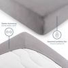 Blumtal® Basics Jersey (2er-Set) Spannbettlaken 180x200 cm -Oeko-TEX Zertifiziert, 100% Baumwolle Bettlaken, bis 7cm Topperhöhe, Grau Bild 4