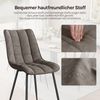 WOLTU 4 x Esszimmerstühle 4er Set Esszimmerstuhl Küchenstuhl Polsterstuhl Design Stuhl mit Rückenlehne, mit Sitzfläche aus Kunstleder, Gestell aus Metall, Dunkelgrau, BH207dgr-4 Bild 5