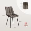 WOLTU 4 x Esszimmerstühle 4er Set Esszimmerstuhl Küchenstuhl Polsterstuhl Design Stuhl mit Rückenlehne, mit Sitzfläche aus Kunstleder, Gestell aus Metall, Dunkelgrau, BH207dgr-4 Bild 3