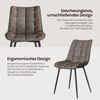 WOLTU 4 x Esszimmerstühle 4er Set Esszimmerstuhl Küchenstuhl Polsterstuhl Design Stuhl mit Rückenlehne, mit Sitzfläche aus Kunstleder, Gestell aus Metall, Dunkelgrau, BH207dgr-4 Bild 4