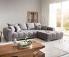 Sofa Josea Mikrofaser Steingrau 300x220 cm Recamiere rechts Wohnlandschaft Bild 2
