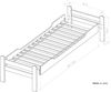 Einzelbett/GästebettEasy Premium Line K1/1n inkl 2 Schubladen und 2 Abdeckblenden, 90x200 cm Buche Vollholz massiv weiß lackiert Bild 3