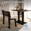 ML-DESIGN Sitzbank Bankgestell 2 stück Bankbeine aus Stahl wetterfest mit Rückenlehne, Bankkufen 47x78 cm Schwarz für Außenbereich DIY Gartenbank Bild 3