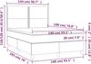 vidaXL Boxspringbett mit Matratze Creme 140x190 cm Stoff, Härtegrad: H2 [3141694] Bild 2