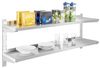 Royal Catering Hängeregal 140 cm Wandbord Gastro doppeltes Wandregal Edelstahl Regal Wandbord Bild 3