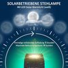 Outsunny LED Solarleuchte Rattan Solarlampe, Wegleuchte mit Lichtsensor, Anti-UV, Solarbetrieben, Wasserdicht, LED, Weiß, für Balkon, Terrasse, Stahl, Grau 20x 20 x 68cm Bild 4