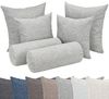 Selfitex Sofakissen 6-tlg. Kissen Set, 2x großes Kissen/2x kleines Kissen/2x Nackenrolle, (6er Set, 2x 60x80 cm, 2x 50x50 cm, 2x 19x65 cm), für Sofa, Couch, Bett oder als Polster jeglicher Art Bild 1