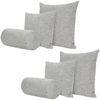 Selfitex Sofakissen 6-tlg. Kissen Set, 2x großes Kissen/2x kleines Kissen/2x Nackenrolle, (6er Set, 2x 60x80 cm, 2x 50x50 cm, 2x 19x65 cm), für Sofa, Couch, Bett oder als Polster jeglicher Art Bild 3