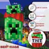 BERONAGE Wendebettwäsche Minecraft Bettwäsche Creeper TNT Biber / Flanell, Baumwolle, 2 teilig, 135x200 + 80x80 cm Bild 2