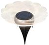 Spetebo LED Wandleuchte Solar Blume transparent - 18 cm, Solar betrieben, LED fest integriert, warm weiß, inklusive Erdspieß und Montagematerial Bild 4