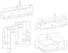 Wohnwand Set Bota 4-teilig Anbauwand anthrazit ribbeck eiche Bild 3