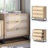 Kommode Natal Braun 92 x 92.5 cm mit 3x Schubladen Vicco Bild 2