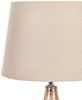 'Wari' Tischlampe Goldbraun Keramik 47 cm Stoffschirm Kegelform Jute u. Baumwolle langes Kabel mit Schalter handgefertigt Retro Schlaf- u. Wohnzimmer Bild 5