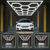Barberpub Hexagon LED Garage Light, 68970LM 6500K Hexagon LED Beleuchtung für Werkstatt, Friseursalon, 14 Grid, LP004N/dimmbar, PVC-Rahmen Bild 5