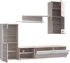 FORTE Hot Shot Wohnwand mit LED Beleuchtung, Holzwerkstoff, Beige/Braun/Weiß, 213 x 184 x 41,3 cm Bild 5