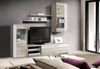 FORTE Hot Shot Wohnwand mit LED Beleuchtung, Holzwerkstoff, Beige/Braun/Weiß, 213 x 184 x 41,3 cm Bild 3