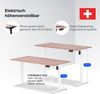 elektrisch höhenverstellbarer Schreibtisch ECO 140 x 60 cm - Gestell Weiss, Platte Walnuss Bild 4