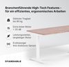 elektrisch höhenverstellbarer Schreibtisch ECO 140 x 60 cm - Gestell Weiss, Platte Walnuss Bild 5