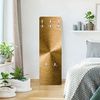 Bilderdepot24 Garderobenpaneel gold Muster Goldener Kreis gebürstet Design (ausgefallenes Flur Wandpaneel mit Garderobenhaken Kleiderhaken hängend), moderne Wandgarderobe - Flurgarderobe im schmalen Hakenpaneel Design Bild 4