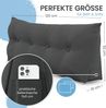 ELONEO Rückenkissen Bett- und Rückenstützkissen >Anthrazit< 120cm Bild 3