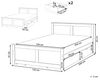 Bett mit 2 Schubladen DAUPHIN Kiefernholz Hellbraun 120 x 200 cm Bild 3