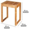WENKO Hocker Mod. Fondi quadratischer Badhocker aus massivem Akazienholz FSC® Zertifiziert 60 x 39 x 30 cm Braun Bild 3