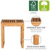 WENKO Hocker Mod. Fondi quadratischer Badhocker aus massivem Akazienholz FSC® Zertifiziert 60 x 39 x 30 cm Braun Bild 5