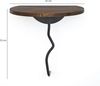 Stylish Wall Shelf, 35x35 cm, Black & Walnut | 100% Solid Wood with Durable Metal Frame | Perfect for Modern Home Decor & Organization Bild 2