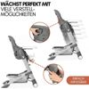 Hauck Baby Hochstuhl Grow Up mit Liegefunktion ab Geburt - Babystuhl mit Tisch, Rollen, klappbar, mitwachsend und höhenverstellbar - Grau Melange Bild 4