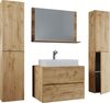 VCM Badmöbel Waschtisch Lendas 915215 Honig-Eiche H. 150 x B. 80 x T. 51 cm Bild 3