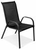Outdoorstuhl Gartenstuhl Stapelstuhl Metall Anthrazit Textilen schwarz Bild 3