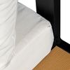 DRW Ecksofa-Set mit schwarzem Aluminiumtisch und PS-Lamellen und beigefarbenen Kissen, 227 x 63 x 69 cm Bild 2