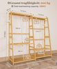 Yorbay Kleiderständer mit Ablage, Garderobenständer aus Bambu Multifunctional, Kleiderständer für Flur, Wohnzimmer, Schlafzimmer Bild 2