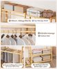 Yorbay Kleiderständer mit Ablage, Garderobenständer aus Bambu Multifunctional, Kleiderständer für Flur, Wohnzimmer, Schlafzimmer Bild 4