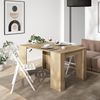 Skraut Home - Ausziehbarer Konsolentisch bis 140 cm - Maße geschlossen: 78 x 90 x 50 cm - Widerstandsfähiges Material - Eiche - Ideal für Ihr Esszimmer, Wohnzimmer oder Ihren Schreibtisch Bild 2