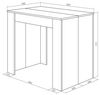 Skraut Home - Ausziehbarer Konsolentisch bis 140 cm - Maße geschlossen: 78 x 90 x 50 cm - Widerstandsfähiges Material - Eiche - Ideal für Ihr Esszimmer, Wohnzimmer oder Ihren Schreibtisch Bild 5