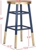 SAFAVIEH Glam Bar & Counter Stool, in Navy and Gold Bild 3