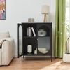 Sideboard Karlskrona 102x80x40 cm Schwarz, matt [en. casa] Bild 3