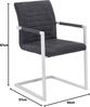 Massivum 2er Set Armlehnstuhl Picton grau Schwingstuhl Kunstleder Metall 54x87x57 cm Esszimmerstuhl Küchenstuhl modern Bild 3