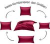 Bettwaesche-mit-Stil Mako-Satin / Baumwollsatin Bettwäsche uni / einfarbig pink Kissenbezug 80x80 cm Bild 5