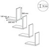 Wandregal Broby im 4er Set 30 x 30 x 16 cm Schwarz [en. casa] Bild 2